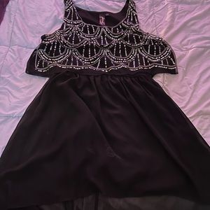 High low black dress